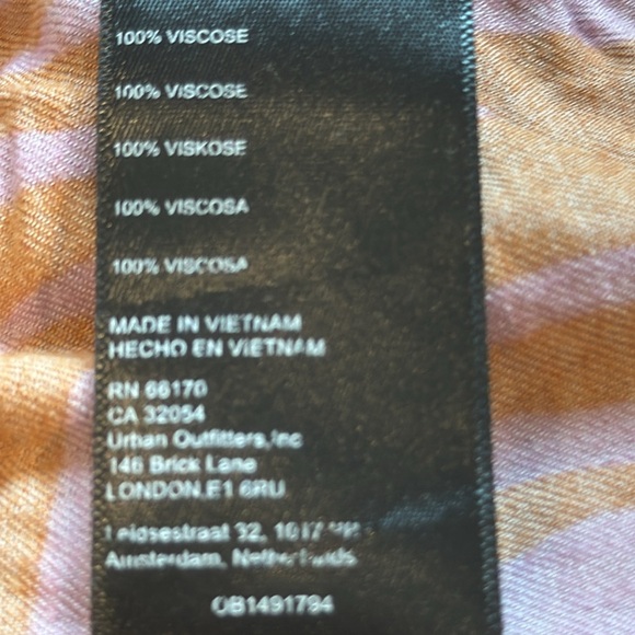 Urban Outfitters UO Sophie Pink Wavy Print Pull On Cargo Pants Size XS - Picture 10 of 14